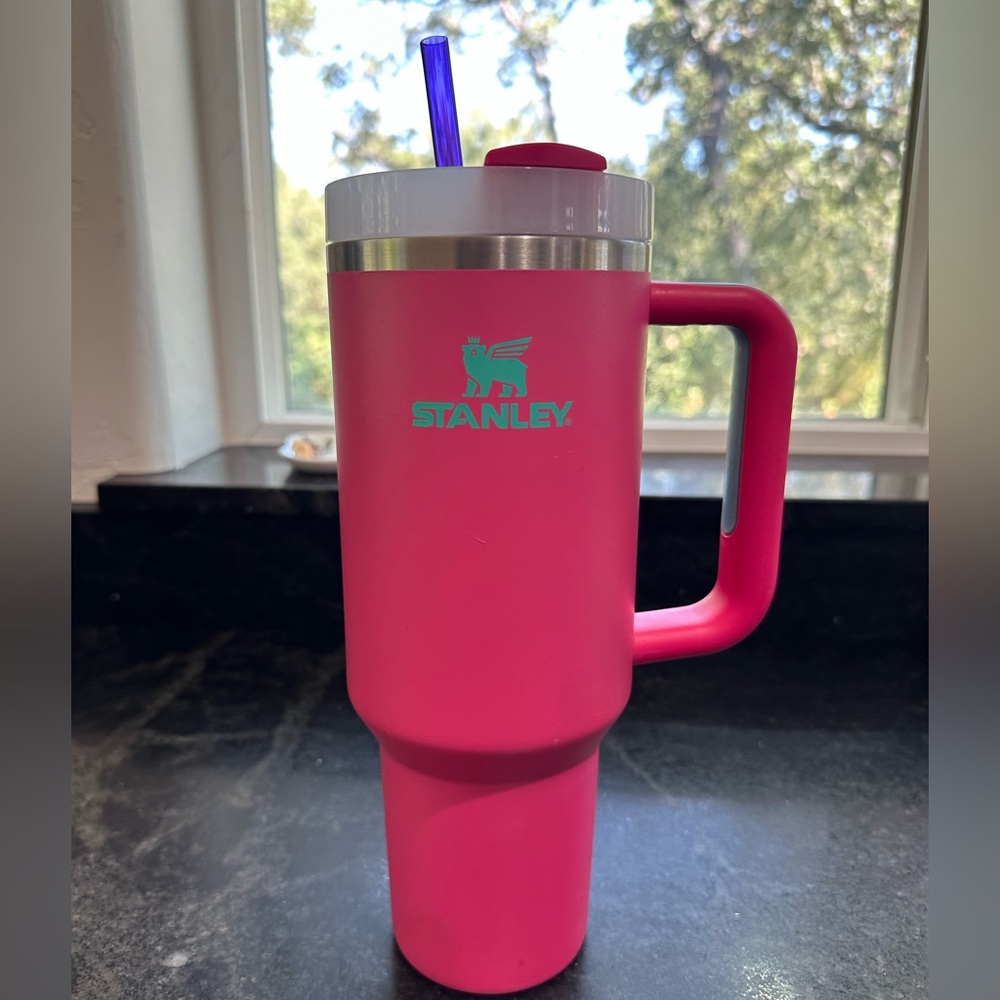 Stanley Bright Pink Travel Mug with Handle